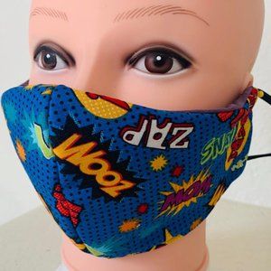 Marvel Comic Fabric (3 Layers) Mask (Brand New)